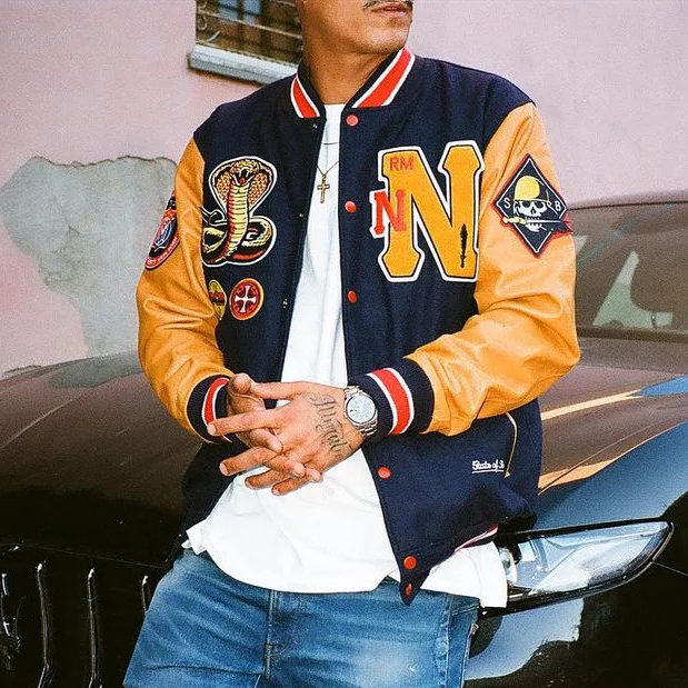 Mens street casual Yankees fleece baseball jacket-barclient