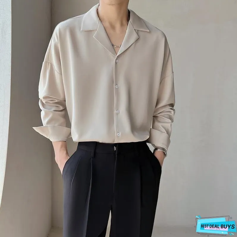 Fashion Solid Color Long Sleeve Shirt