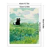 Van Gogh'S Wheat Field And Black Cat-11CT Stamped Cross Stitch 40*50cm/15.75*19.69in