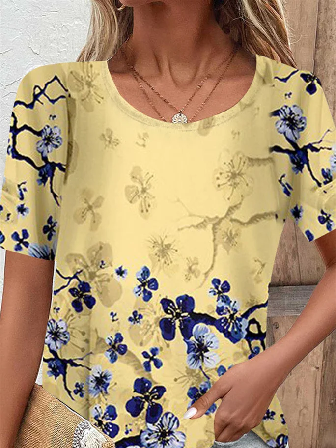 Women Half Sleeve V-neck Solid Color Dress