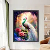 White Peacock Full Stamped Cross Stitch Kit 11CT 3-Strand 50x65cm Animal Series