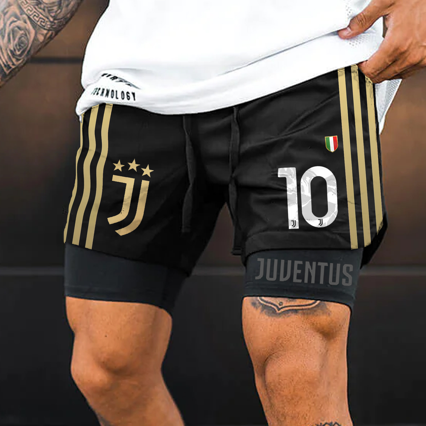 Men's GYM Turin Italy Football Functional Shorts