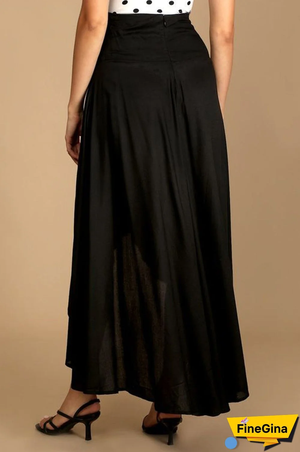 High Low Flare Shape Maxi Skirts