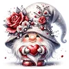Flower Gnome - 18CT Stamped Cross Stitch - 30*30cm - Cartoon