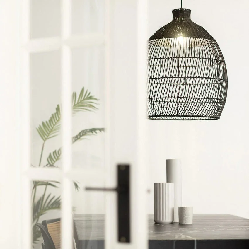 Creative Woven Rattan Pendant Light Lampshade For Dining Room