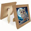5D DIY Partial Special Shaped Drill Diamond Painting With Frame Kit Owl Decor 19.2x19.2cm