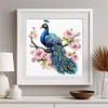 Peacock Blossom Glass Bead Partial 11CT DIY Stamped Cross Stitch Kits for Beginners Adults Home Decor Cross Stitch Art and Crafts Kits 14.04x14.04in tapestrymarket