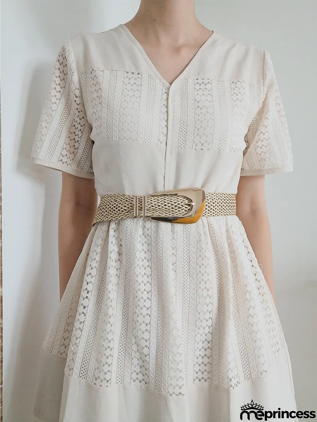 Irregular Buckle Braid Belt