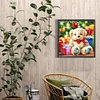 (40*40cm)Christmas Teddy Bear - Full Round Drill Diamond Painting