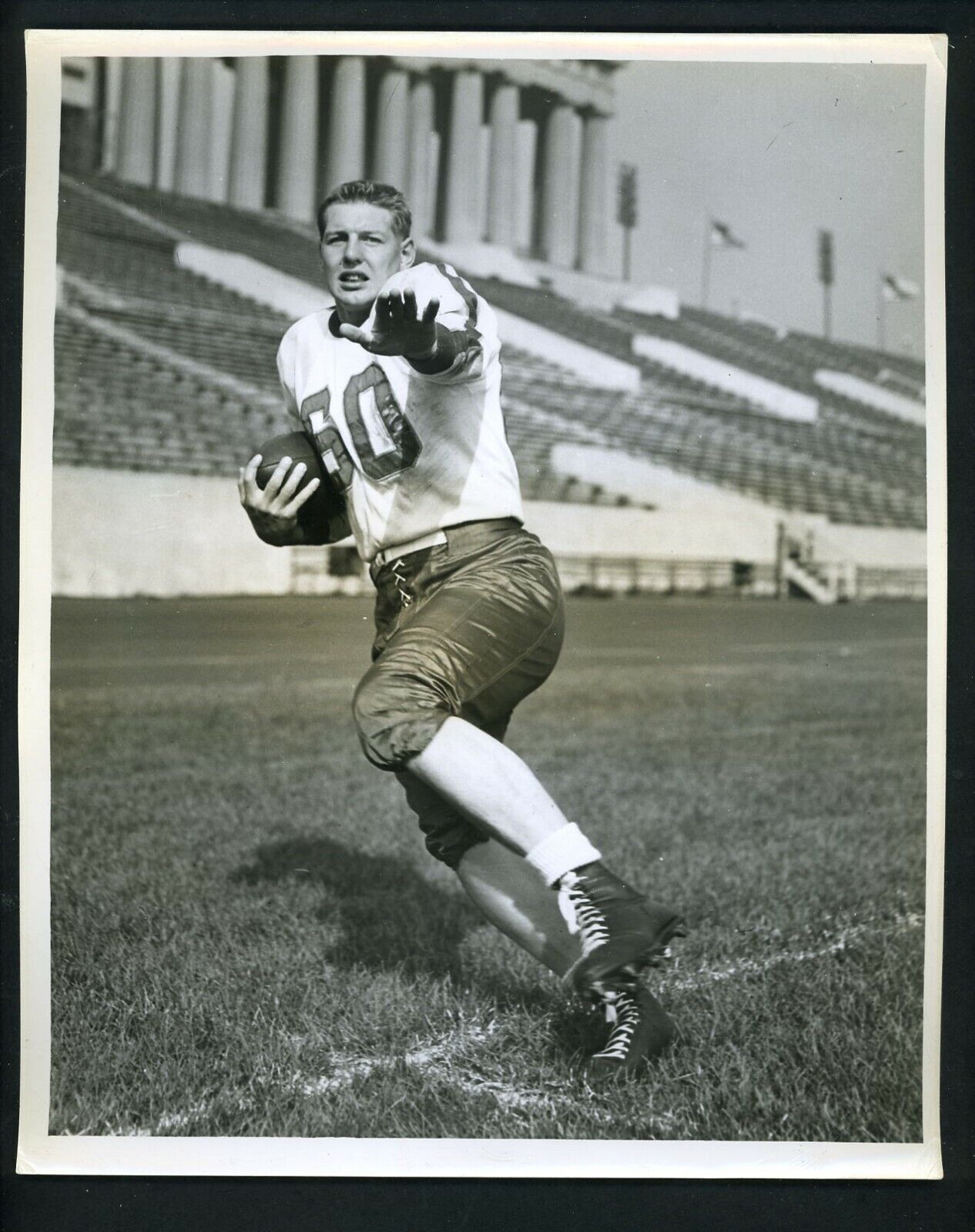 Bill Schroeder Type 1 Press Photo Poster painting AAFC Chicago Rockets Soldier Field