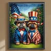 Diamond Painting -DIY Round Drill Independence Day Dogs