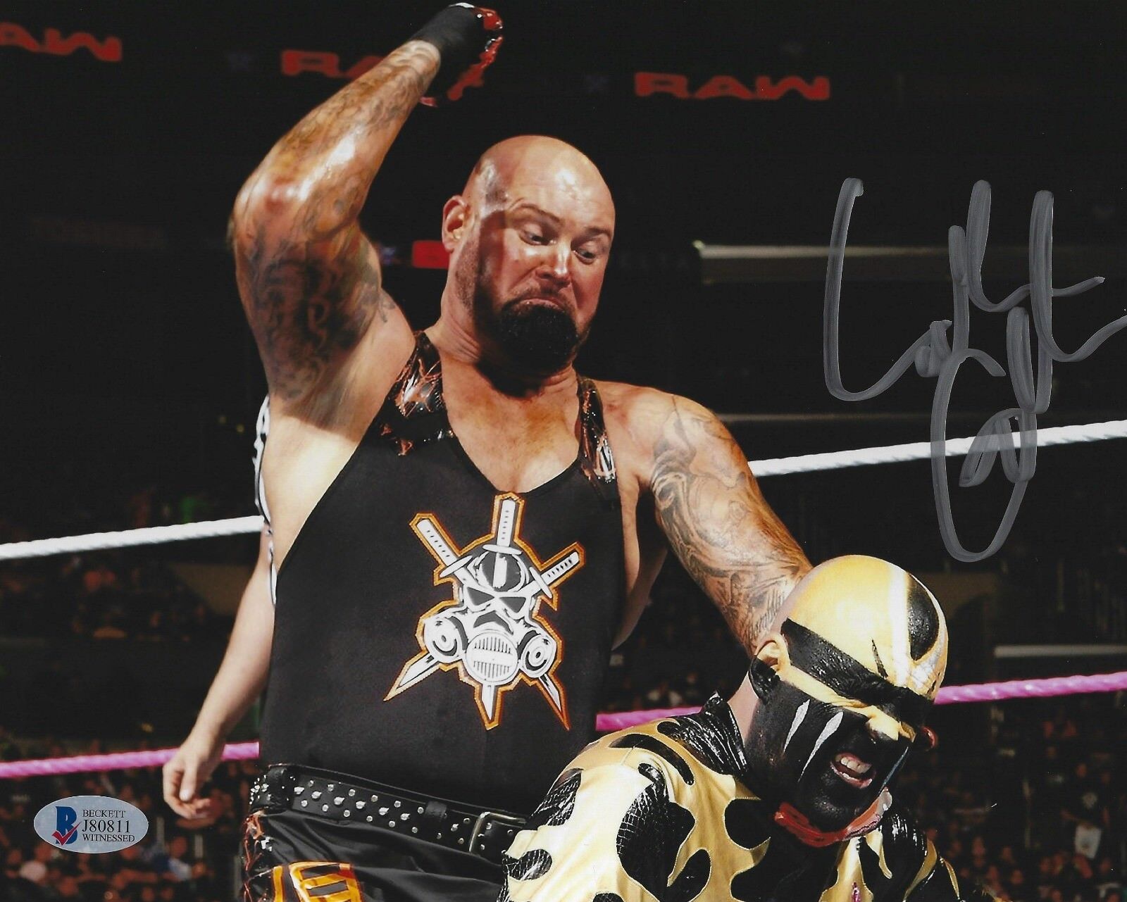 Luke Gallows Signed 8x10 Photo Poster painting BAS Beckett COA WWE The Club Picture Autograph 3