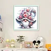 (US Only)Gnome Printed Cross Stitch Kit 40x40cm DIY 11CT Thread Art Needlework Home Decor