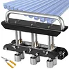 [US Local Warehouse] 3-Station Edge Roller Bender 0-90 Bending Angle Hand Sheet Metal Bender with Aluminum Alloy Handle Metal Bending Tool for Making 1/2 to 5 in 13 to 130mm Bends (Black)