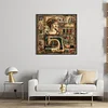 Sewing Machine Woman-14CT Stamped Cross Stitch 40*40cm/15.75*15.75in tapestrymarket