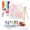 Framed Poppies And Bees-Paint by Numbers Acrylic Painting 35*35CM With Color Box 5ML(24Colors)