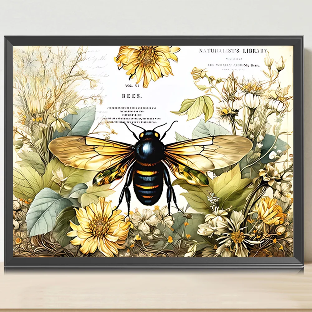 Diamond Painting - Full Round Drill - Bee(Canvas|40*30cm)