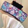 Purple Flowers DIY Diamond Painting Claw Clips for Adults Beginners Diamond Art Western Hair Clips Anti-Slip Design for Women Long Short Hairstyle Jewelry Supplies