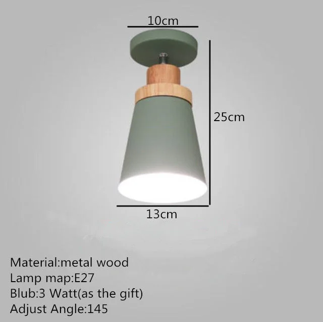 Adjustable  LED Ceiling Light Iron Wood Light Fixture Living Room Bedroom Stair Corridor Aisle Bathroom Ceiling Lamp  Balcony