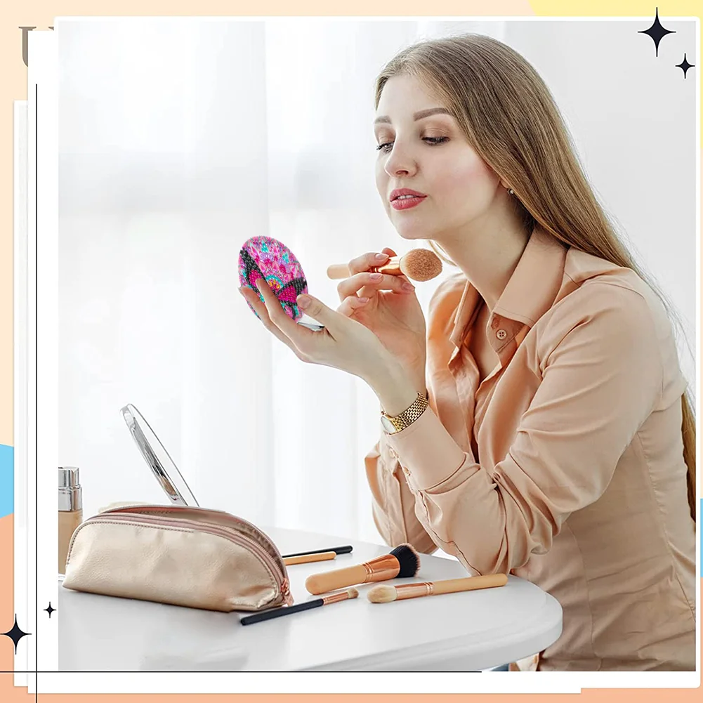 DIY Diamond Painting Mirror Portable Butterfly for Adult and Kids