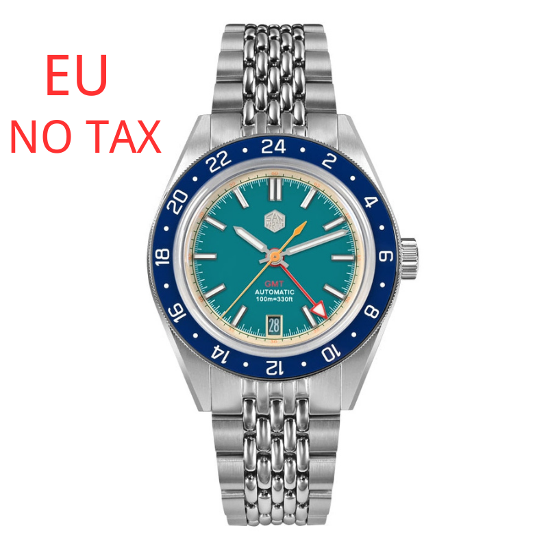 ★EU warehouse★San Martin New Original Design Men Watch 39.5mm GMT SN0116 San Martin Watch San Martin Watch