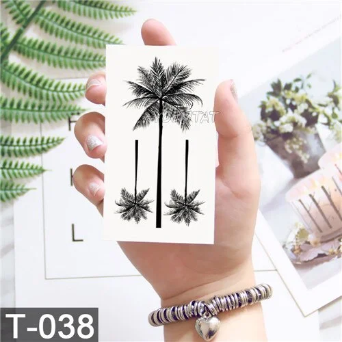 Waterproof temporary tattoo stickers on the body art temporary men tattoos lines rose fake tattoo stickers temporary tattoos