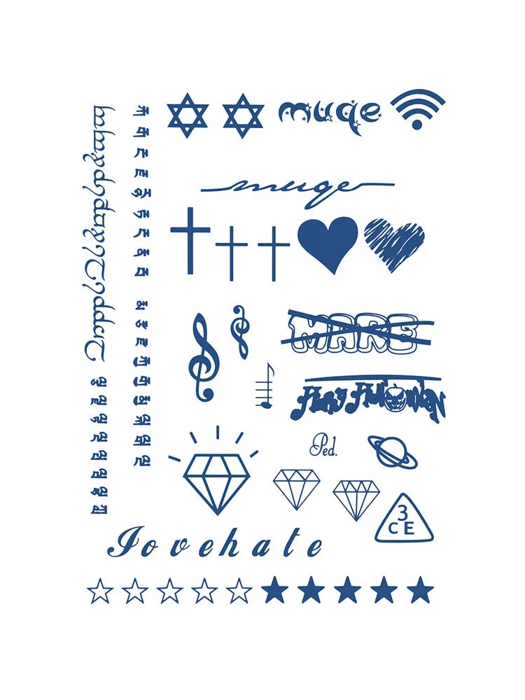 S41-89 herbal tattoo stickers juice semi-permanent non-reflective vegetation female waterproof male durable sticker simulation