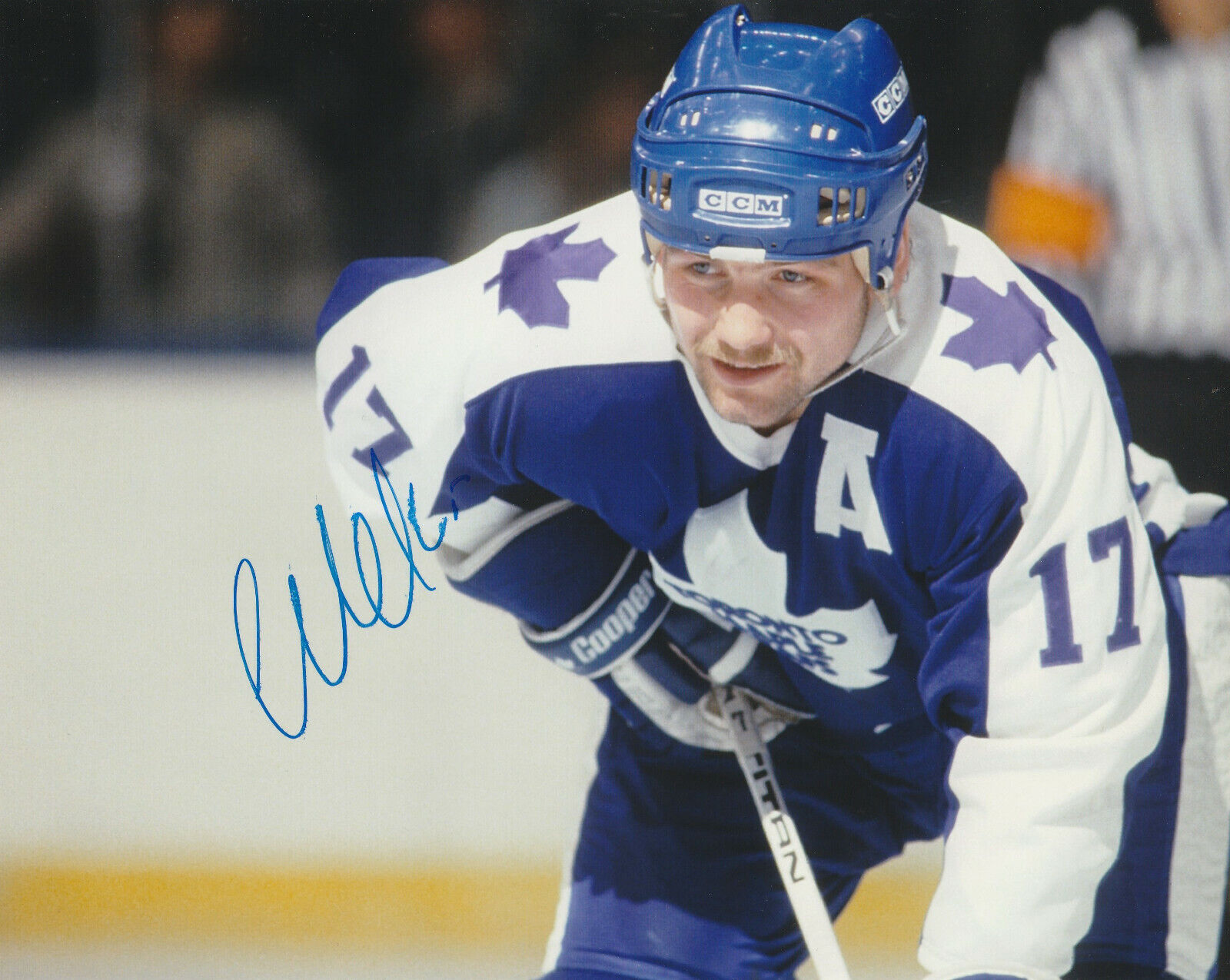 VINTAGE WENDEL CLARK SIGNED TORONTO MAPLE LEAFS 8x10 Photo Poster painting #4 Autograph PROOF!