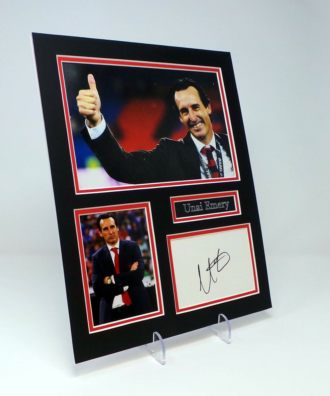 Unai EMERY Signed Mounted Photo Poster painting Display AFTAL COA Former Manager of Arsenal PSG