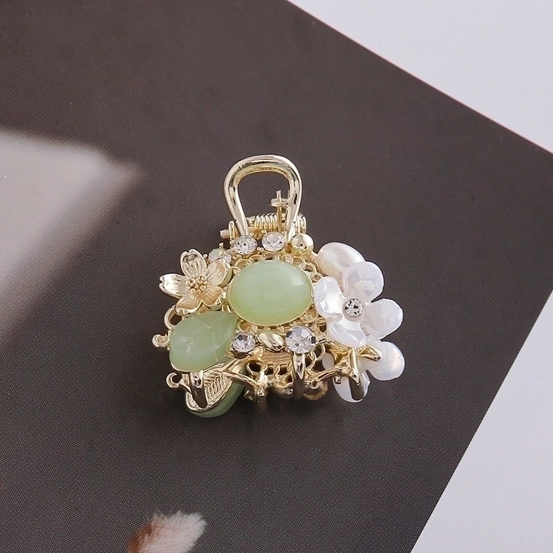 Women’s Classical Flower Bow Knot Alloy Inlay Rhinestones Hair Claws