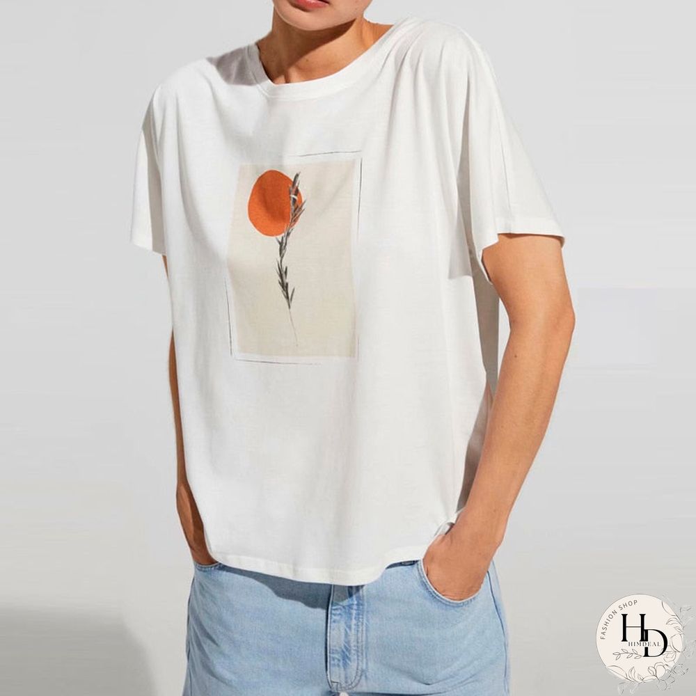 New Summer Women England High Street Printing Cotton Casual Harajuku Tshirt Ladies