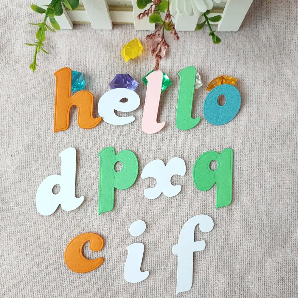 New Lowercase Alphabet Set Die Cut Letter Metal Cutting Dies Stencil Scrapbooking Embossing New Christmas Craft Stamps And Dies