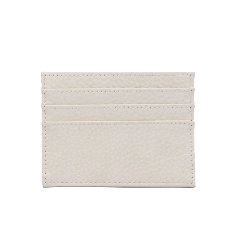 Unisex Solid Color Leather Open Card Holders