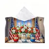 Large Size DIY God Bless America Diamond Painting Tissue Box