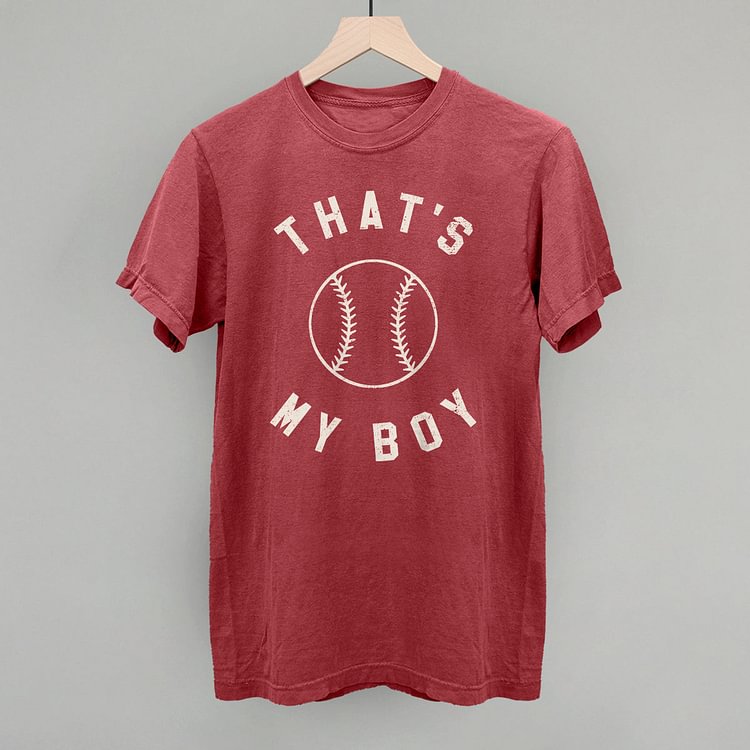 Comstylish That's My Boy Baseball Print T-Shirt