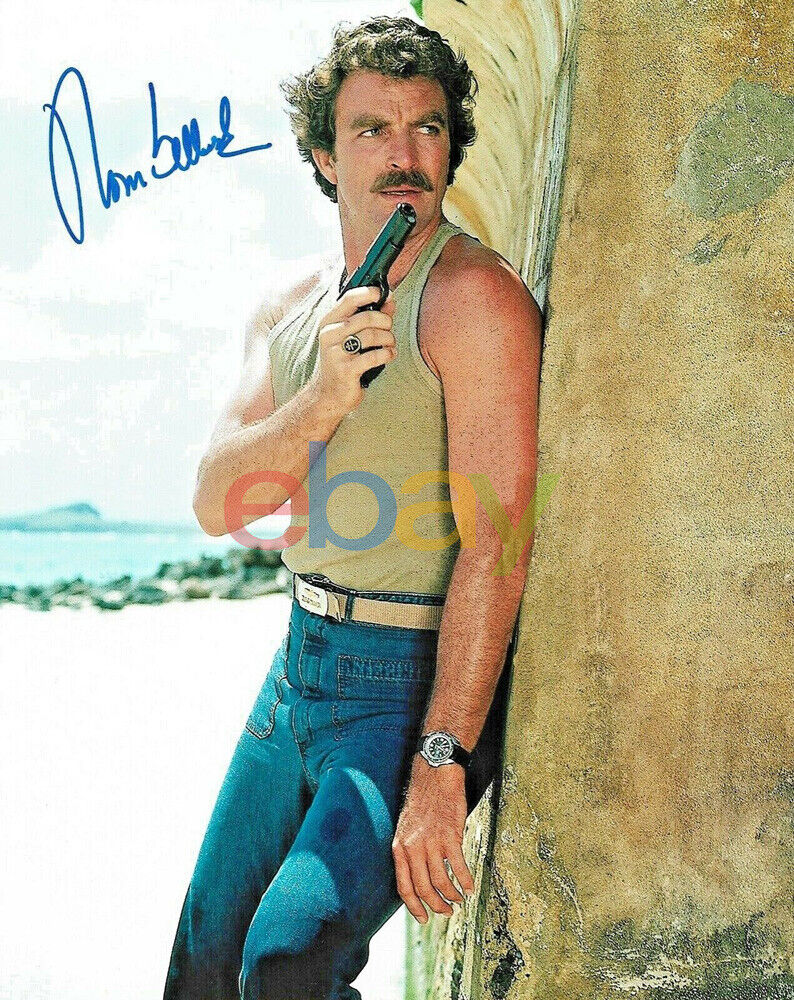 Tom Selleck Magnum PI Blue Bloods CBS Signed 8x10 Auto Photo Poster painting reprint