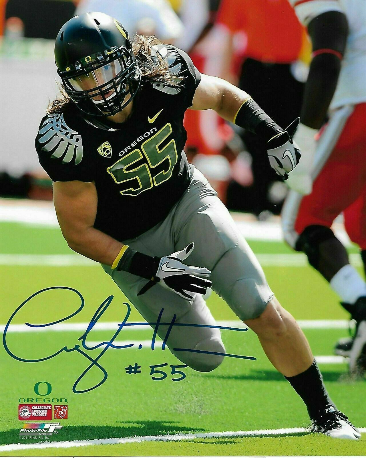 Casey Matthews Signed 8x10 Photo Poster painting Philadelphia Eagles Oregon Ducks NFL COA NCAA