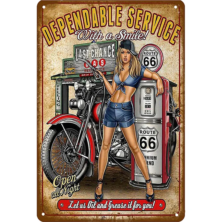 Garage - Vintage Tin Signs/Wooden Signs - 7.9x11.8in & 11.8x15.7in