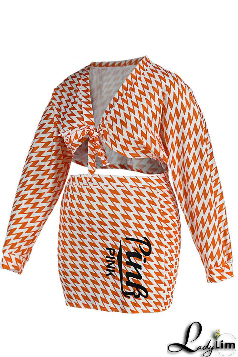 Black Sexy Print Patchwork V Neck Plus Size Two Pieces