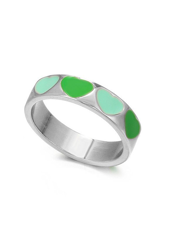 Y2K Colorblock Heart Ring-luchamp:luchamp