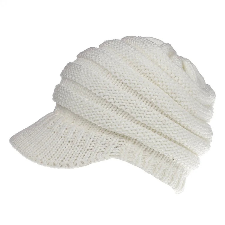 Womens Knitted Baseball Cap Open Horsetail Cap Ski Sports Outdoor Caps Autumn Winter Warm Hats Accessories ҧ֧ۧҧݧܧ ا֧ߧܧѧ