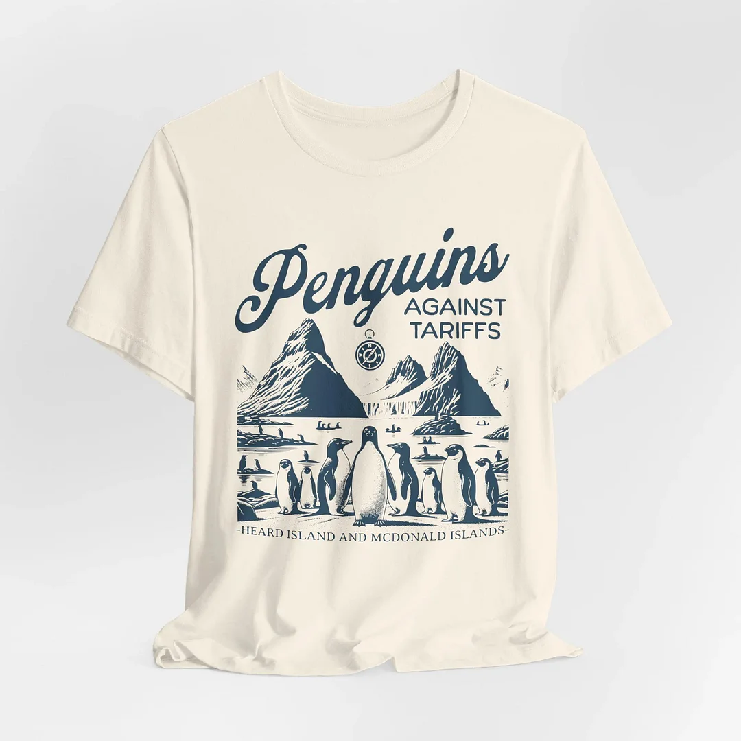 Penguins Against Tariffs T-shirt