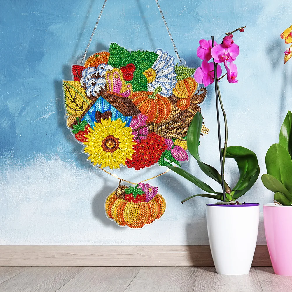 DIY Diamond Painting Hanging Christmas Wreath - Halloween