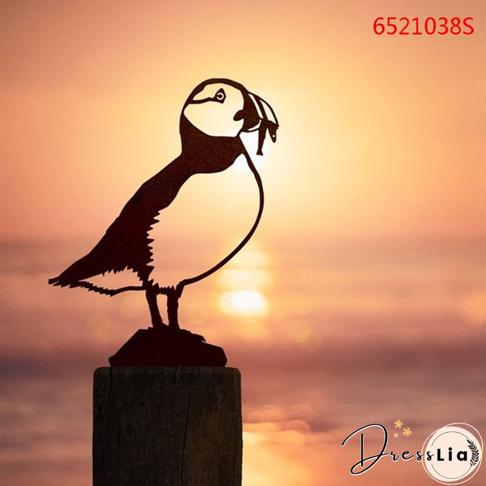 Tree Metal Art Yard Garden Outdoor Branch Gnomes Decoration Sign Rustic Hanging