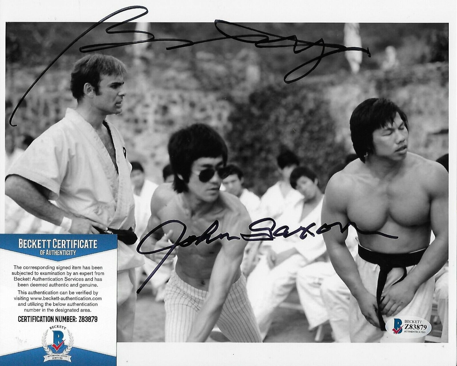 John Saxon (RIP 1936-2020) Bolo Yeung Original Signed 8X10 Photo Poster painting w/Beckett COA 2