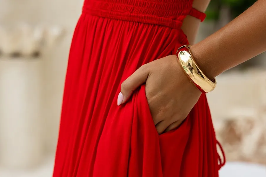 Belle Maxi Dress bodice and open back fit