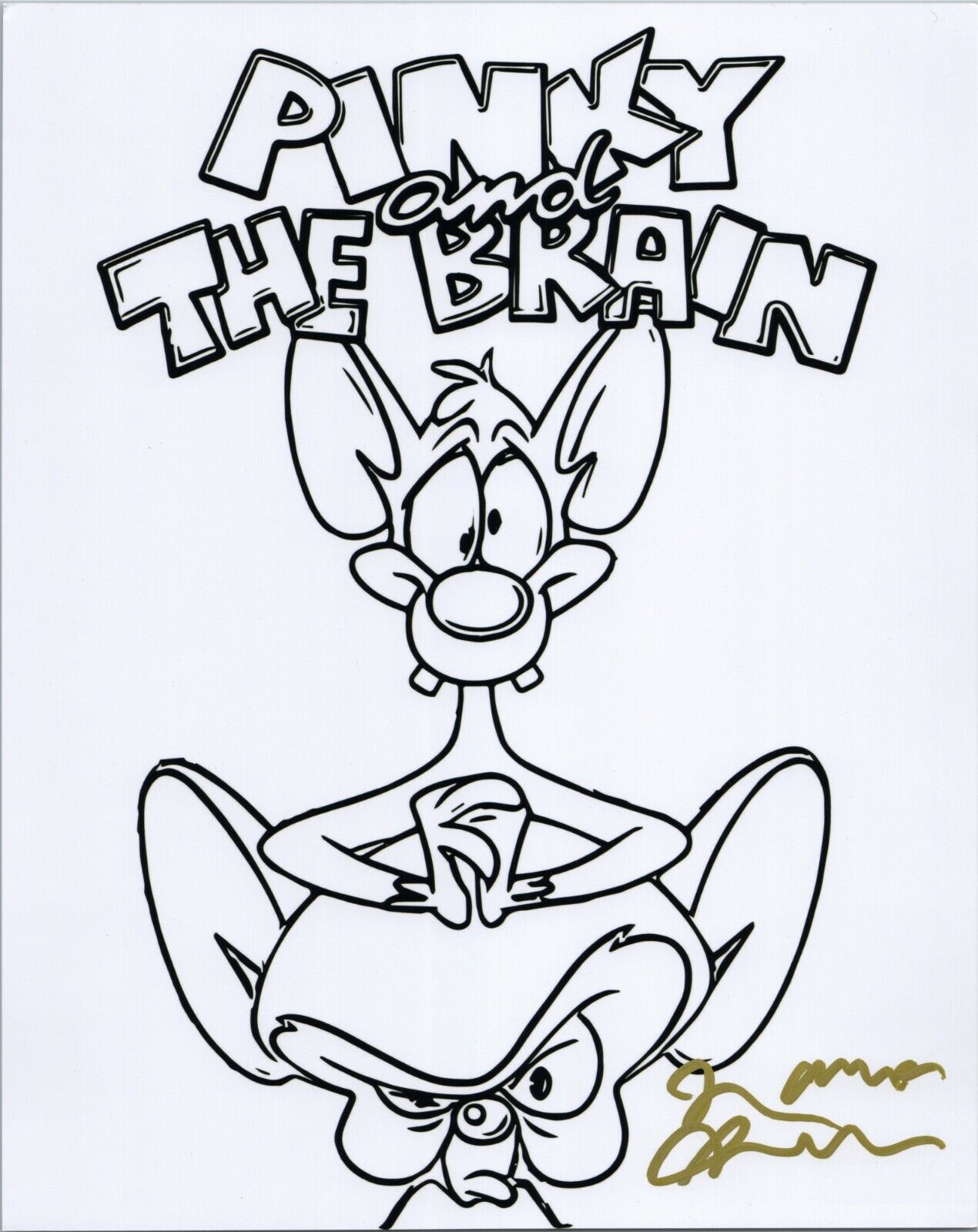 ~~ MAURICE LaMARCHE Authentic Hand-Signed PINKY & THE BRAIN