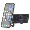 Magnetic rotating bracket desktop ring buckle back magnetic double ring mobile phone holder double-sided magnetic foldable bracket