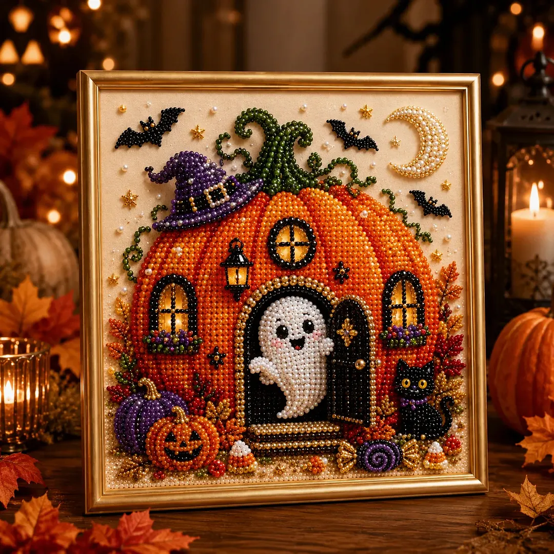 🔥 Last Day 75% OFF &ndash; 👻✨ Halloween Pearl Art DIY Kit &ndash; Turn Tiny Pearls into Spooky-Cute Magic