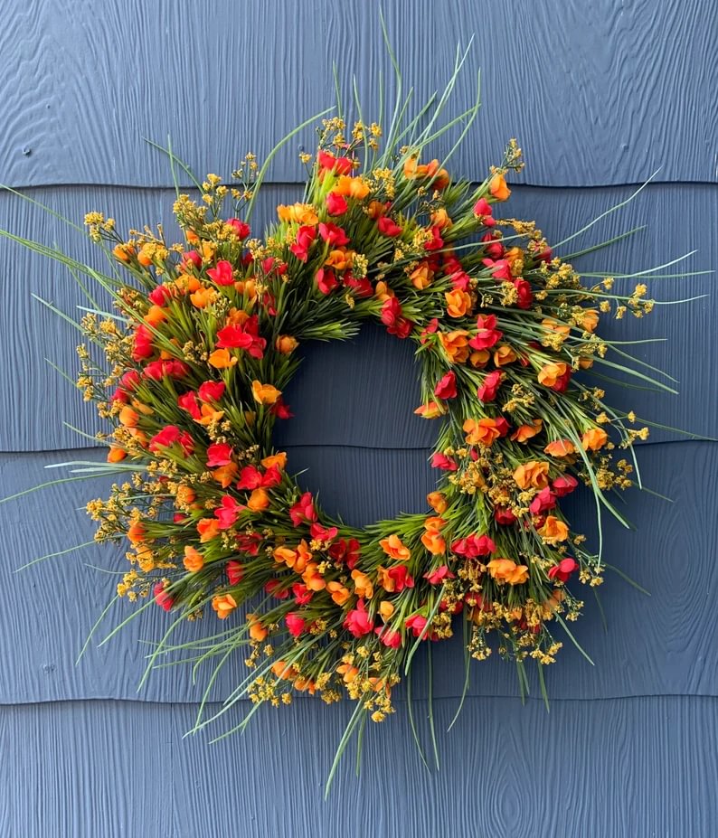 Spring Wild Flower Wreath